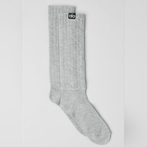 ALO | Scrunch Sock In Athletic Heather Grey